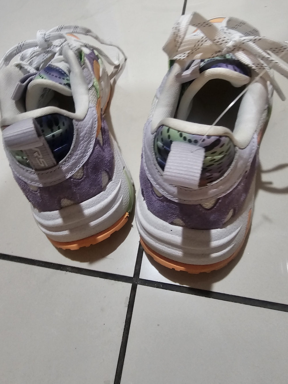 Multicolor Athletic Sneakers - White, Purple & Orange